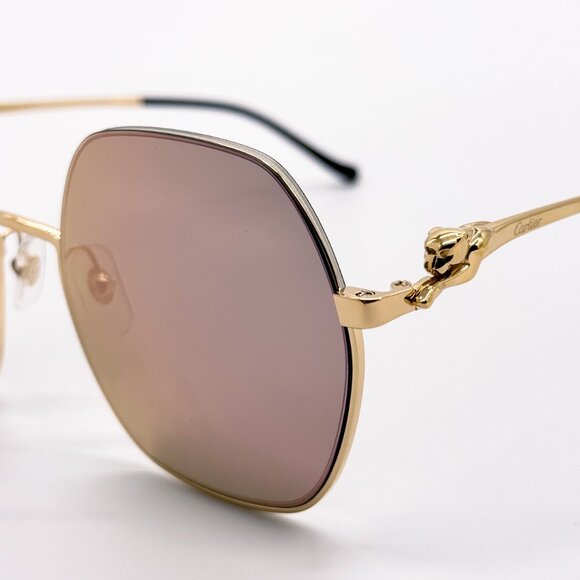 NEW CARTIER CT0267S 004 WOMEN GOLD SQUARE SUNGLASSES main image 11